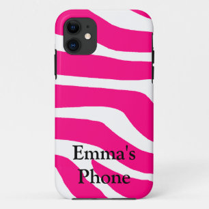 Capa Para iPhone 11 Nome Monogrammed da zebra