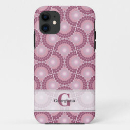 Capa Para iPhone 11 Nome Personalizado 1920 Dot RADIANTE Dusky Rosa Do