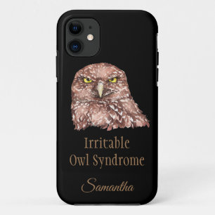 Capa Para iPhone 11 Nome Personalizado da Arte Difundida de Aves da Sí