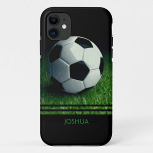 Capa Para iPhone 11 Nome Personalizado da Bola de Futebol   Futebol