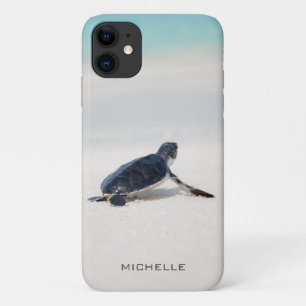 Capa Para iPhone 11 Nome Personalizado da Viagem Turtle Beach   Nature