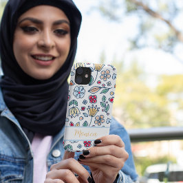 Capa Para iPhone 11 nome personalizado do estilo escandinavo primavera