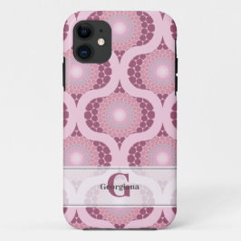 Capa Para iPhone 11 Nome Personalizado Dot Rosa Rusky Radiante Retroat