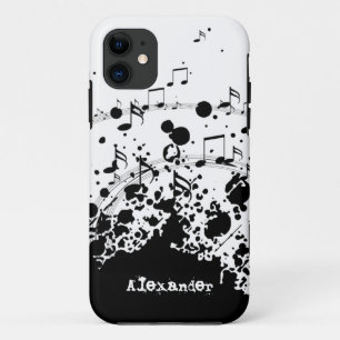 Capa Para iPhone 11 nome personalizado explosão de música legal