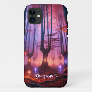 Capa Para iPhone 11 Nome Personalizado Floresta Whimsigol Encantada Au