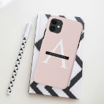 Capa Para iPhone 11 Nome Personalizado Mínimo do Pink do Pastel<br><div class="desc">Nome Personalizado Mínimo do Pink do Pastel</div>