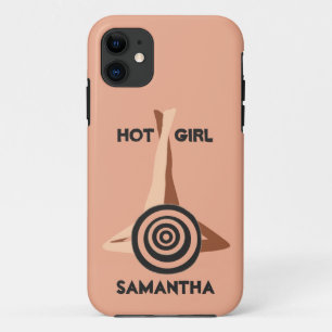 Capa Para iPhone 11 Nome Personalizável de Areia de Verão de Menina Qu