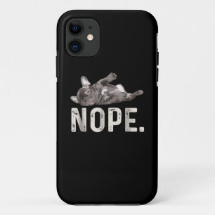 Capa Para iPhone 11 Nope Lazy French Bulldog Dog Lover Gift