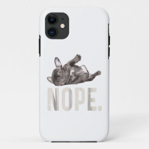 Capa Para iPhone 11 Nope Lazy French Bulldog Lover Gift