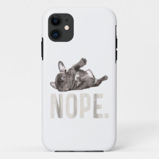 Capa Para iPhone 11 Nope Lazy French Bulldog Lover Gift