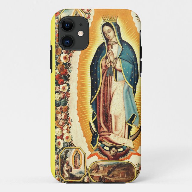 Capa Para iPhone 11 Nossa Senhora de Guadalupe Arte Radiante (Verso)