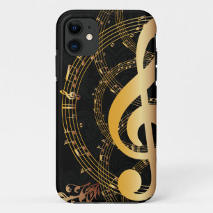 Capa Para iPhone 11 Nota de Música Elegante