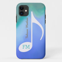 nota musical de cores pastel personalizada