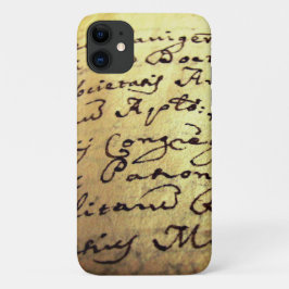 Capa Para iPhone 11 Notas Antigas Tinteadas em Vellum