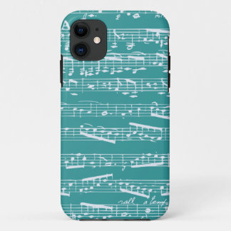 Capa Para iPhone 11 Notas azuis da música do Aqua