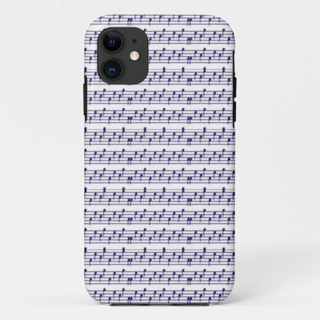 Capa Para iPhone 11 notas musicais (Verso)