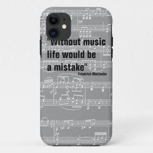 Capa Para iPhone 11 notas musicais & citações música-temáticos