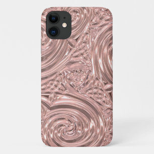 Capa Para iPhone 11 Nouveau vitoriano elegante rosa metálico