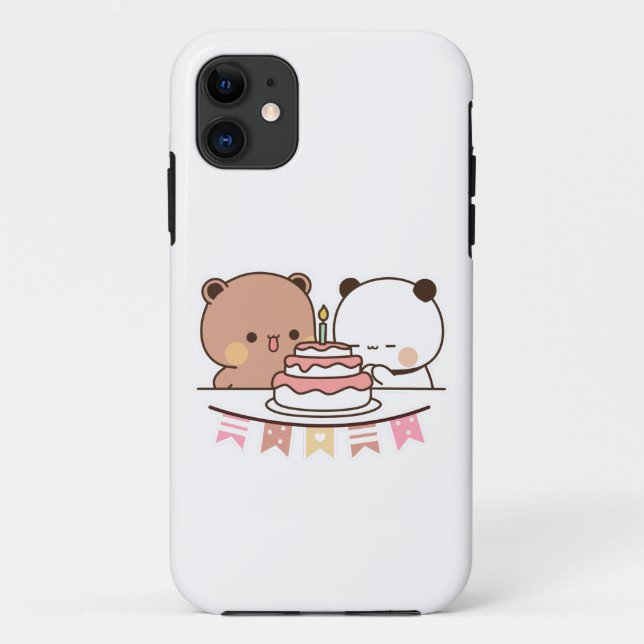 Capa Para iPhone 11 novo urso e panda bubu dudu (Verso)