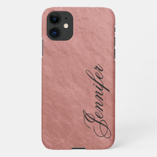 Capa Para iPhone 11 Nugget de Ouro Falso em Folha Nome Fancy Script Pr