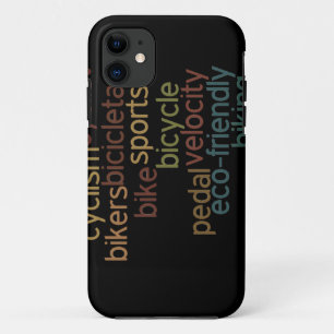Capa Para iPhone 11 nuvem da palavra da bicicleta