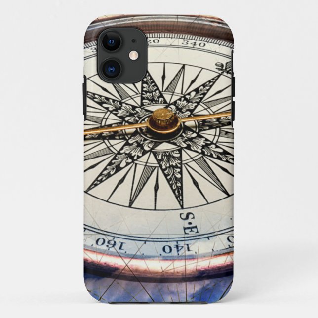 Capa Para iPhone 11 Nuvens do compasso (Verso)