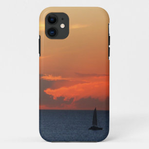 Capa Para iPhone 11 Nuvens solares e paisagem marinha