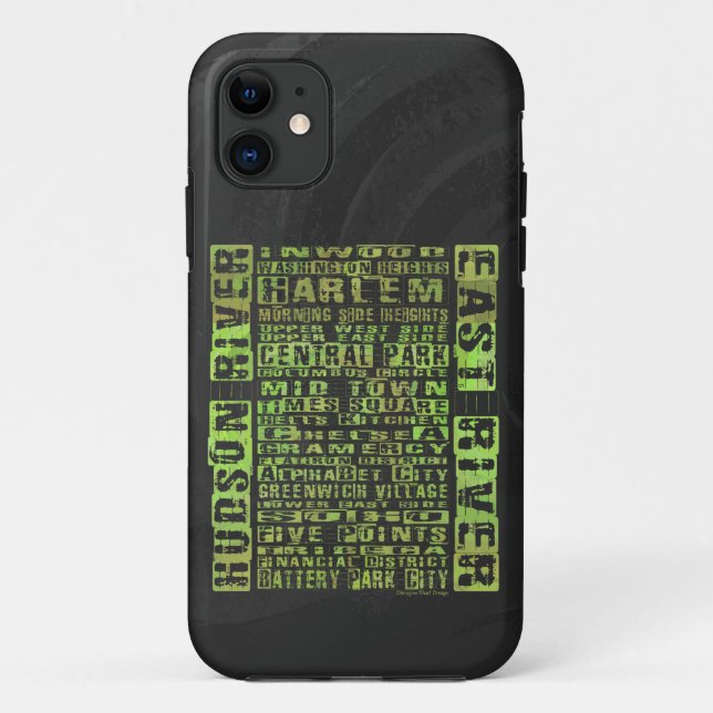 Capa Para iPhone 11 NYC Neighborods Green (Verso)