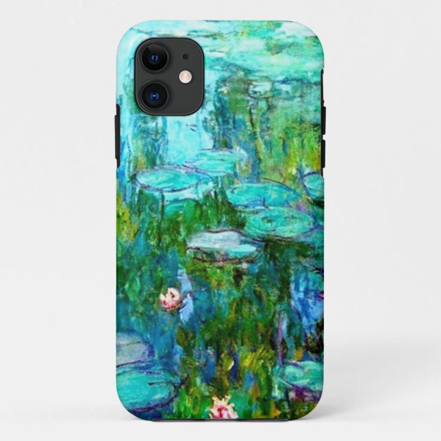 Capa Para iPhone 11 Nympheas pelo iPhone de Claude Monet (Verso)