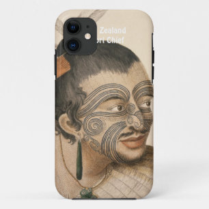Capa Para iPhone 11 NZ Nova Zelândia Maori Chieftain Art iPhone 5 Case