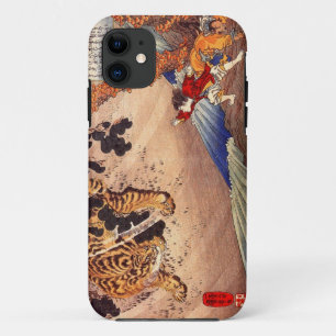 Capa Para iPhone 11 o 虎と闘う少年, menino luta o tigre, Kuniyos
