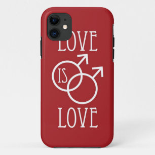 Capa Para iPhone 11 O amor é vermelho do amor (homem)
