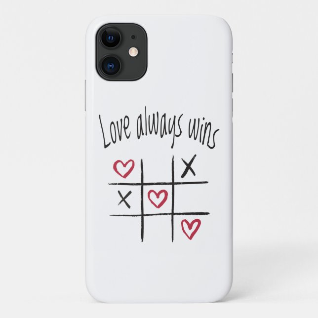 Capa Para iPhone 11 O amor sempre ganha (Verso)