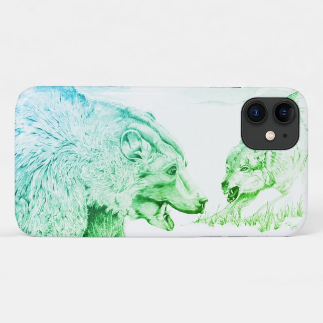 Capa Para iPhone 11 O apoio (verde) (Verso (horizontal))