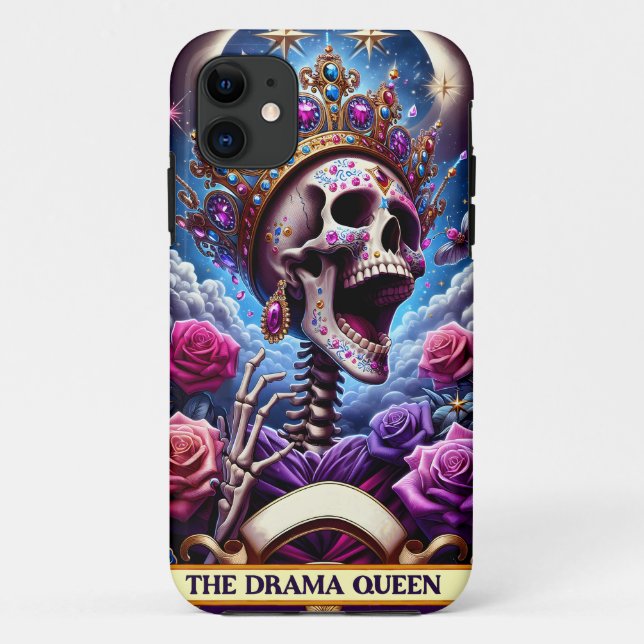 Capa Para iPhone 11 O Cartão Drama Queen Tarot (Verso)