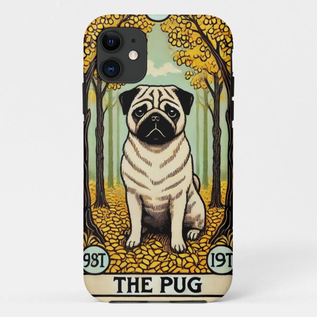 Capa Para iPhone 11 O Cartão Pug Tarot (Verso)