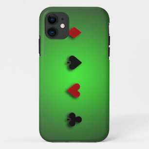 Capa Para iPhone 11 o casino do fundo do póquer carda pás dos coraç
