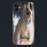Capa Para iPhone 11 O cavalo eqüino da alma | personalizado<br><div class="desc">Fotografia do close up de uma cabeça de cavalo eqüino. Presente personalizado para cavaleiros,  vaqueiros,  vaqueiras,  guardas florestais e cavalo-amantes. Photography©riverme*2012/04/23.</div>