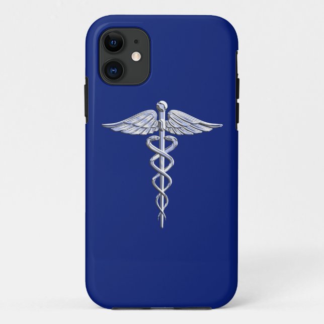 Capa Para iPhone 11 O cromo gosta do símbolo médico do Caduceus na (Verso)