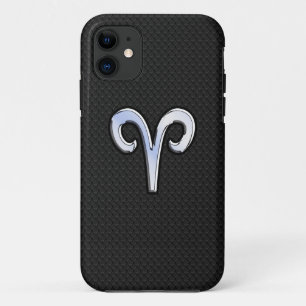Capa Para iPhone 11 O cromo moderno gosta do sinal do zodíaco do Arie