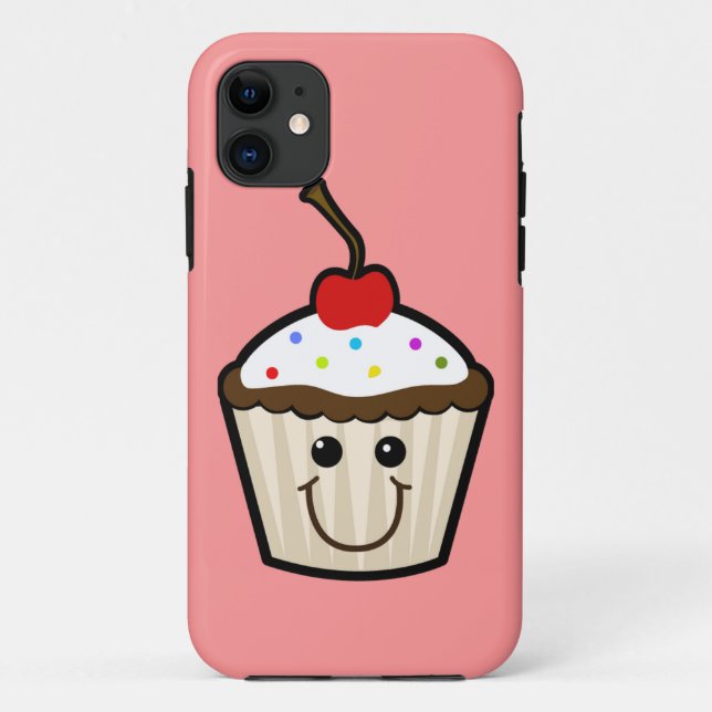 Capa Para iPhone 11 O cupcake com polvilha (Verso)