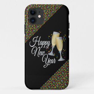 Capa Para iPhone 11 O feliz ano novo mim vidros de Champagne