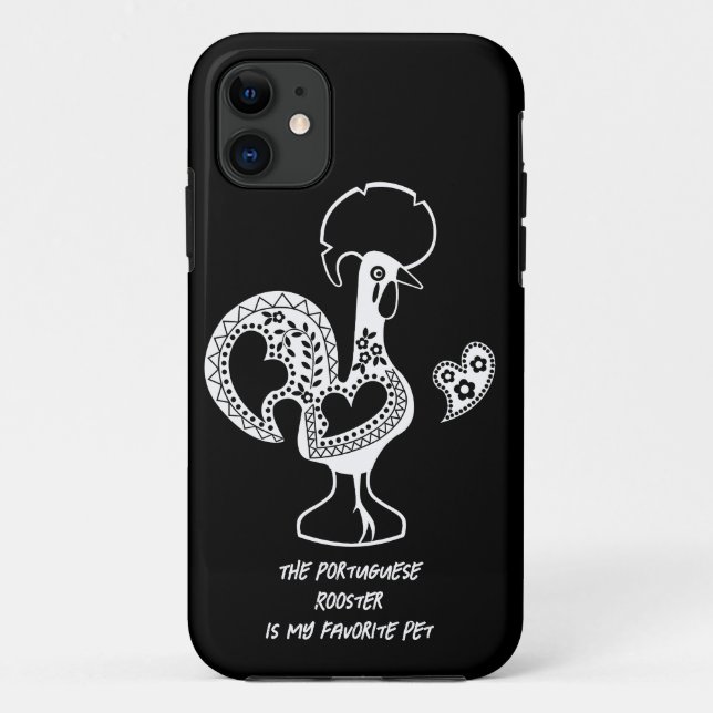 Capa Para iPhone 11 O Galo Português é o meu animal favorito (Verso)