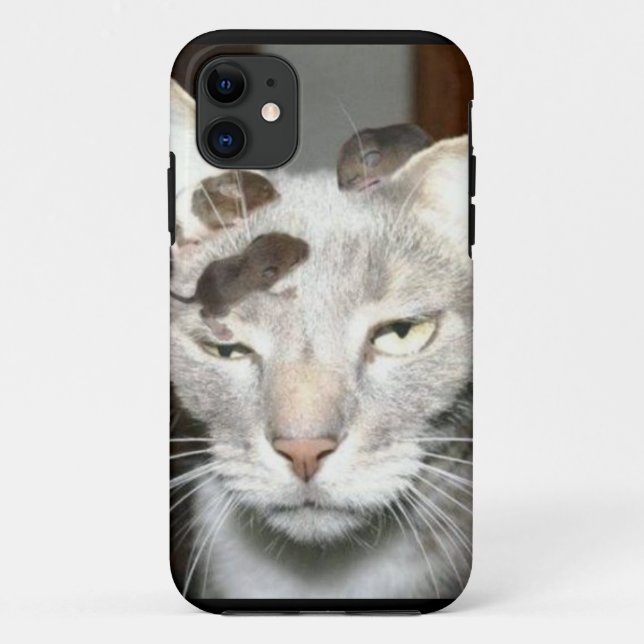 Capa Para iPhone 11 O gato mal-humorado novo! (Verso)