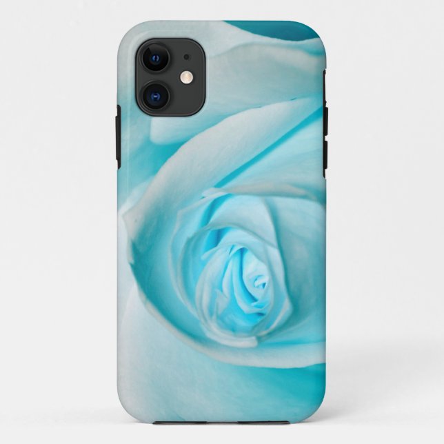 Capa Para iPhone 11 O gelo de turquesa aumentou (Verso)