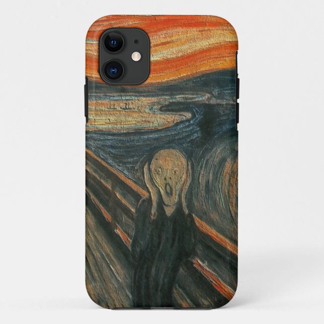 Capa Para iPhone 11 O Gritar (texturizado) de Edvard Munch (Verso)