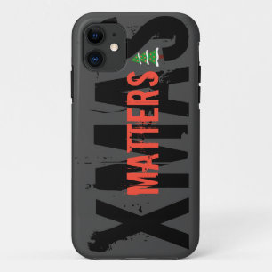Capa Para iPhone 11 O Grunge XMAS IMPORTA A árvore de Natal que chama