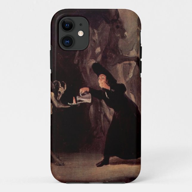 Capa Para iPhone 11 O Homem Assustado de Francisco Goya 1798 (Verso)