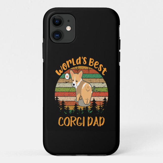 Capa Para iPhone 11 O melhor Pai Corgi do mundo (Verso)
