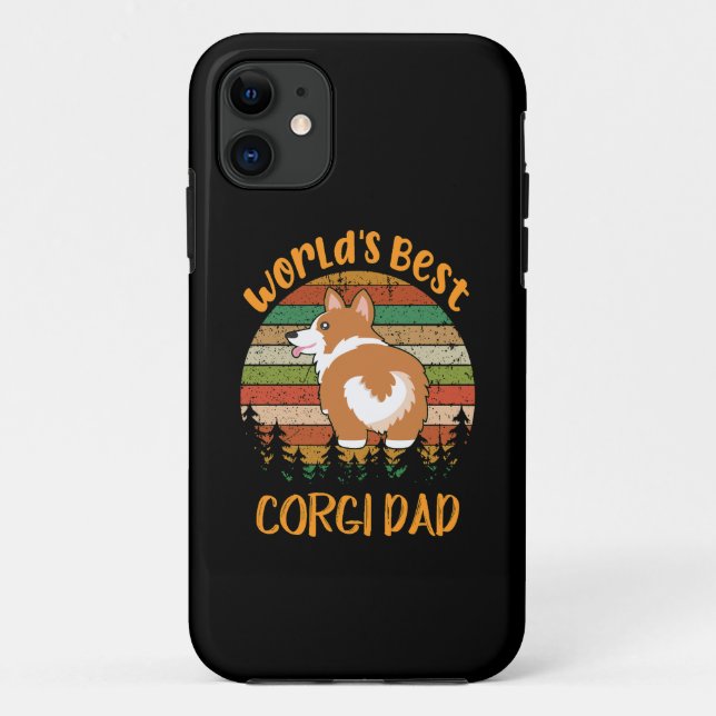 Capa Para iPhone 11 O melhor Pai Corgi do mundo (Verso)